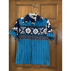 Vintage 60s 70s Sears Hawaii Shirt Small Floral Hawaiian Button Up